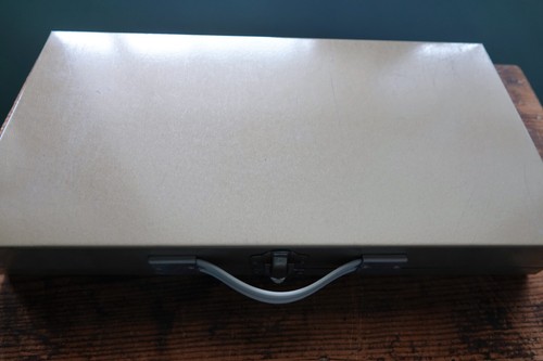 Vintage metal slide storage - vintage,